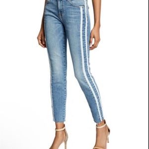 7 For All Mankind Side-Stripe Ankle Skinny Jeans in Sloan Vintage sz 31 EUC